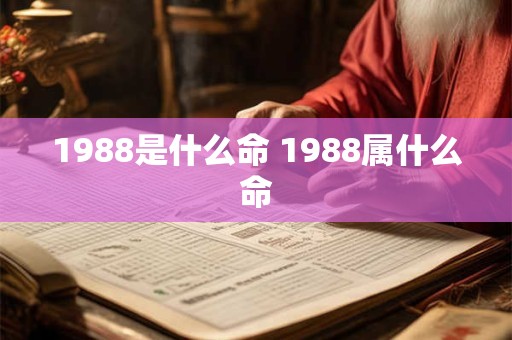 1988是什么命 1988属什么命