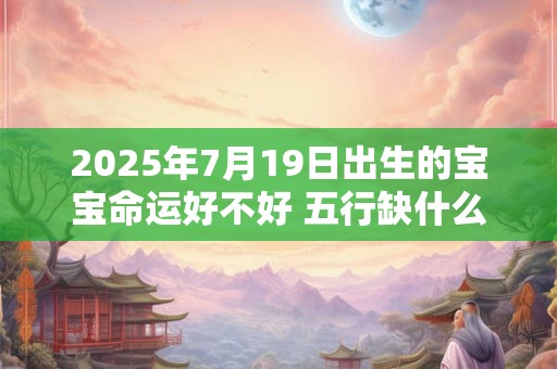 2025年7月19日出生的宝宝命运好不好 五行缺什么