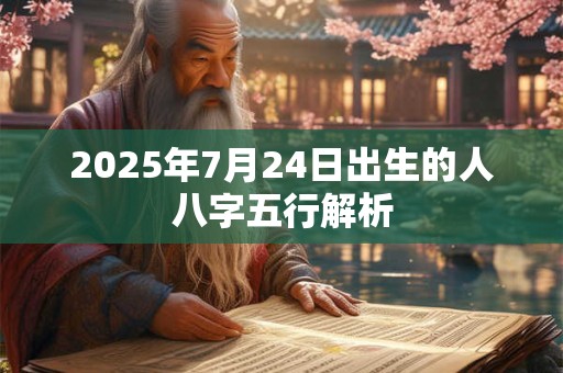 2025年7月24日出生的人八字五行解析