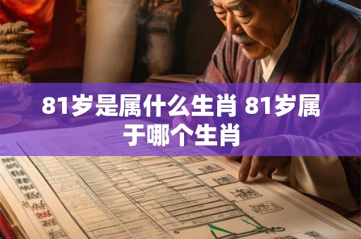81岁是属什么生肖 81岁属于哪个生肖