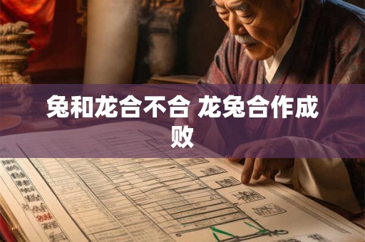 兔和龙合不合 龙兔合作成败