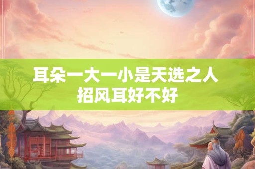 耳朵一大一小是天选之人 招风耳好不好