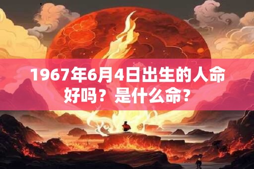 1967年6月4日出生的人命好吗？是什么命？