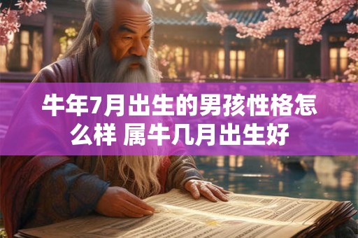 牛年7月出生的男孩性格怎么样 属牛几月出生好