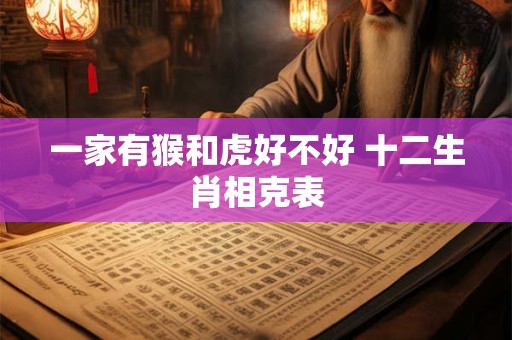 一家有猴和虎好不好 十二生肖相克表