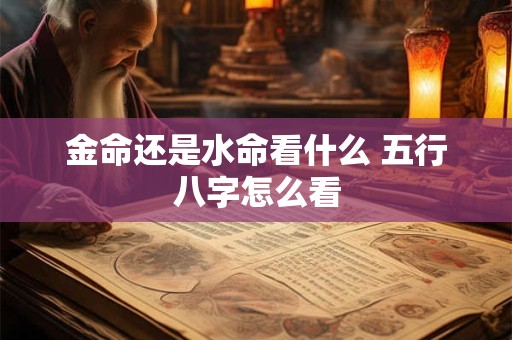 金命还是水命看什么 五行八字怎么看