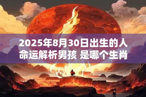 2025年8月30日出生的人命运解析男孩 是哪个生肖