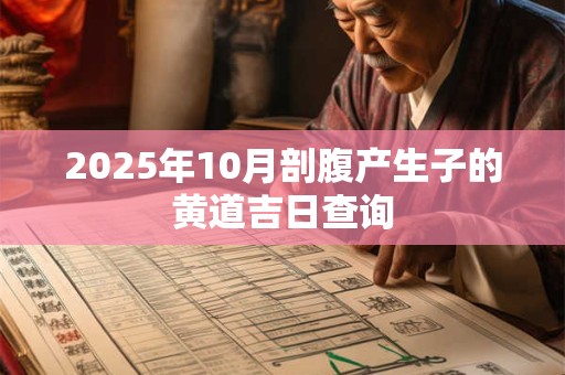 2025年10月剖腹产生子的黄道吉日查询 2025年10月剖腹产生子的黄道吉日查询