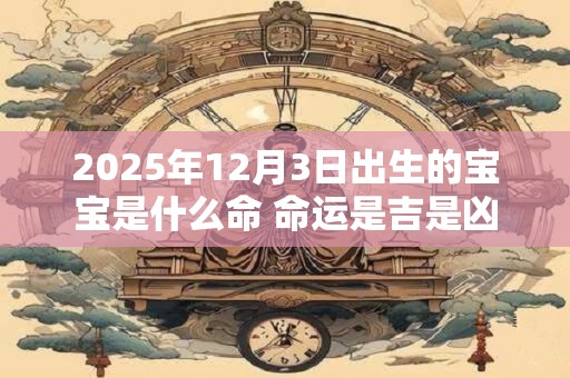 2025年12月3日出生的宝宝是什么命 命运是吉是凶