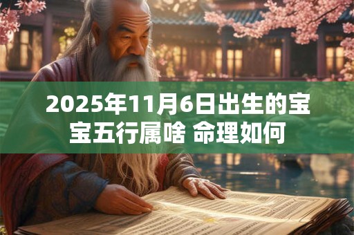 2025年11月6日出生的宝宝五行属啥 命理如何