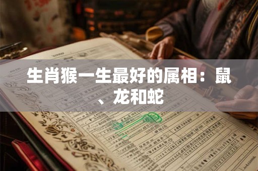 生肖猴一生最好的属相：鼠、龙和蛇