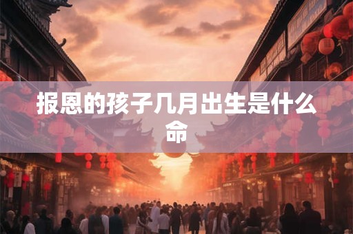 报恩的孩子几月出生是什么命