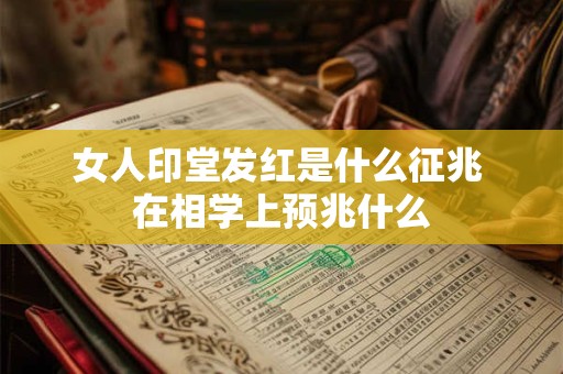 女人印堂发红是什么征兆 在相学上预兆什么