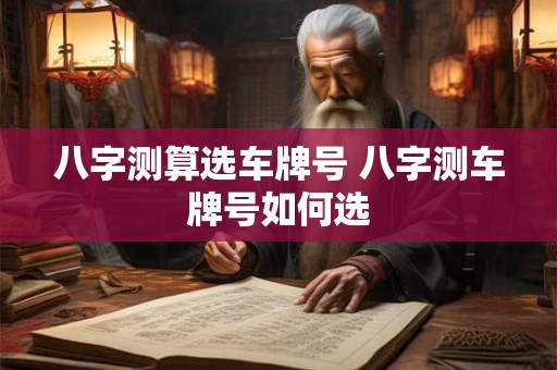 八字测算选车牌号 八字测车牌号如何选
