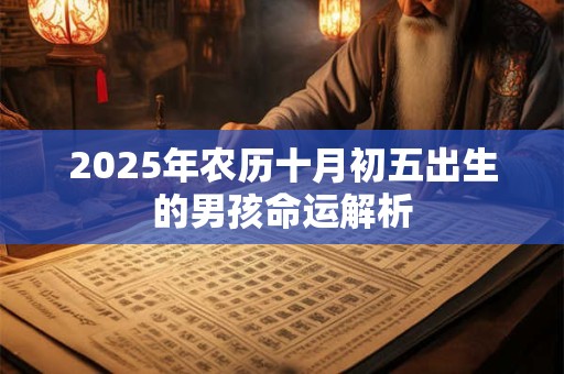 2025年农历十月初五出生的男孩命运解析