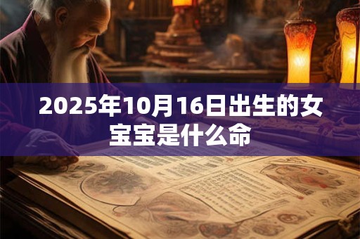 2025年10月16日出生的女宝宝是什么命