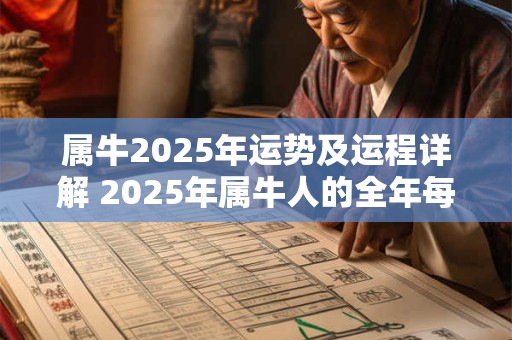 属牛2025年运势及运程详解 2025年属牛人的全年每月运势