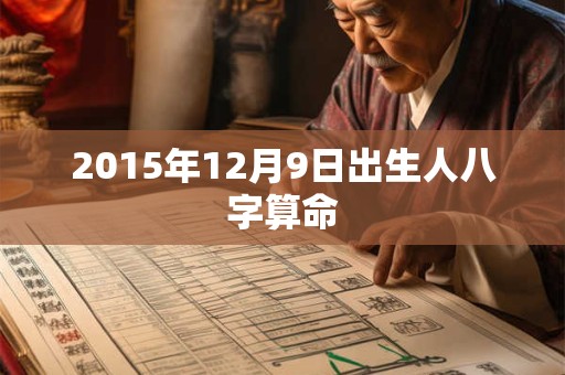 2015年12月9日出生人八字算命