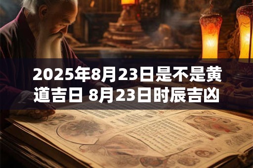 2025年8月23日是不是黄道吉日 8月23日时辰吉凶