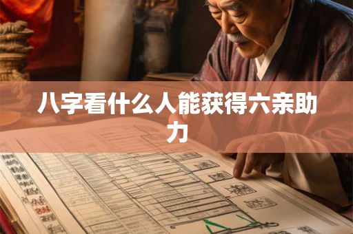 八字看什么人能获得六亲助力