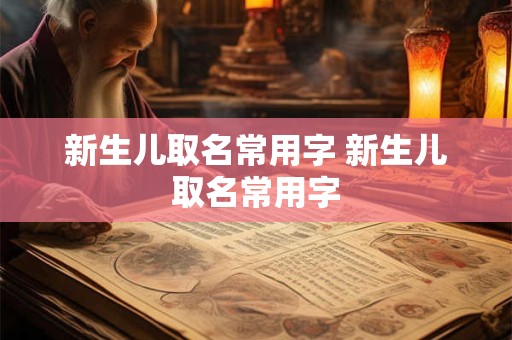 新生儿取名常用字 新生儿取名常用字