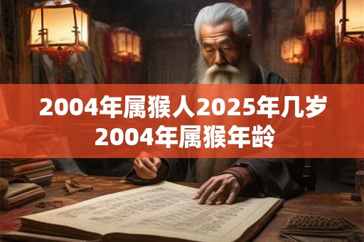 2004年属猴人2025年几岁 2004年属猴年龄