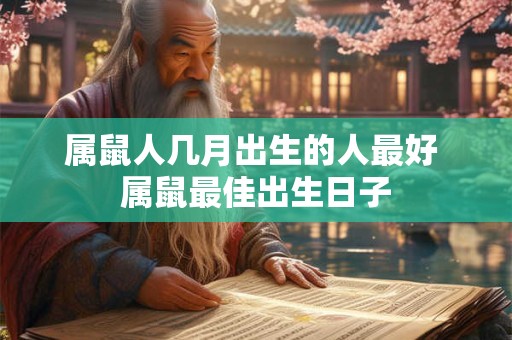 属鼠人几月出生的人最好 属鼠最佳出生日子