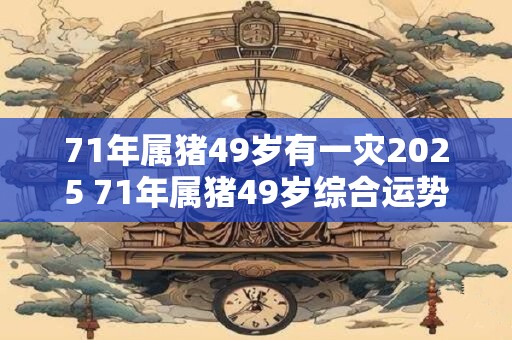 71年属猪49岁有一灾2025 71年属猪49岁综合运势 71年属猪49岁有一灾2025 71年属猪49岁综合运势