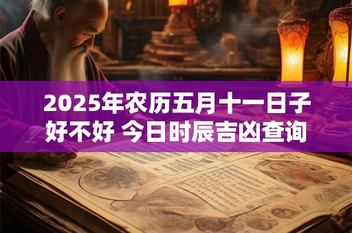 2025年农历五月十一日子好不好 今日时辰吉凶查询