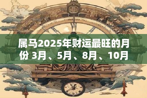 属马2025年财运最旺的月份 3月、5月、8月、10月