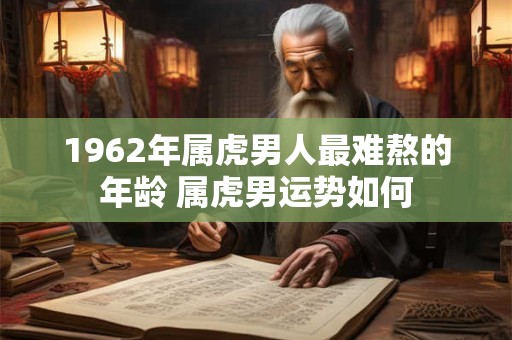 1962年属虎男人最难熬的年龄 属虎男运势如何