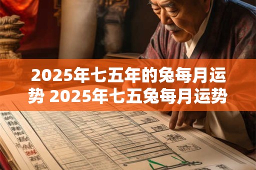 2025年七五年的兔每月运势 2025年七五兔每月运势如何