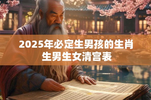 2025年必定生男孩的生肖 生男生女清宫表