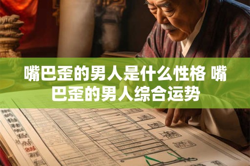 嘴巴歪的男人是什么性格 嘴巴歪的男人综合运势