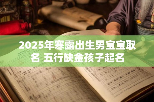 2025年寒露出生男宝宝取名 五行缺金孩子起名