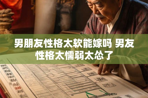 男朋友性格太软能嫁吗 男友性格太懦弱太怂了