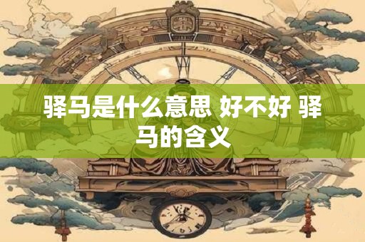 驿马是什么意思 好不好 驿马的含义