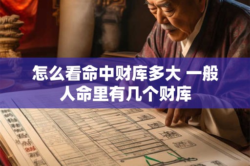 怎么看命中财库多大 一般人命里有几个财库