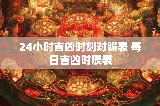 24小时吉凶时刻对照表 每日吉凶时辰表
