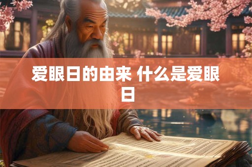 爱眼日的由来 什么是爱眼日