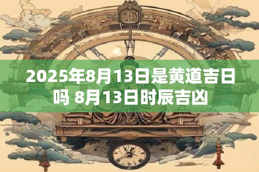 2025年8月13日是黄道吉日吗 8月13日时辰吉凶