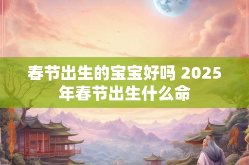 春节出生的宝宝好吗 2025年春节出生什么命