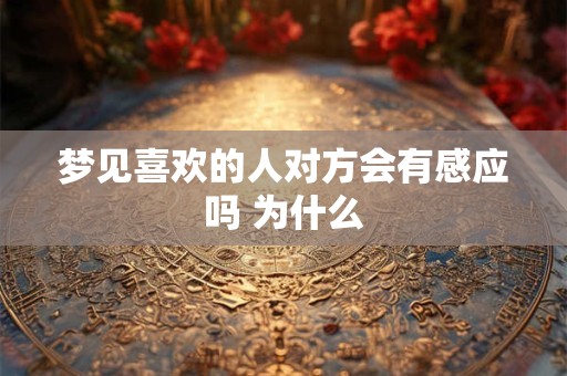 梦见喜欢的人对方会有感应吗 为什么