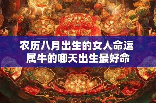 农历八月出生的女人命运 属牛的哪天出生最好命