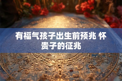 有福气孩子出生前预兆 怀贵子的征兆