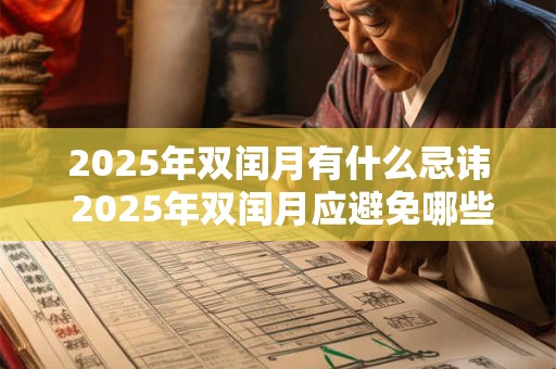 2025年双闰月有什么忌讳 2025年双闰月应避免哪些忌讳