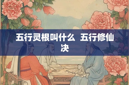 五行灵根叫什么  五行修仙决