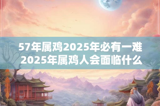 57年属鸡2025年必有一难 2025年属鸡人会面临什么难题