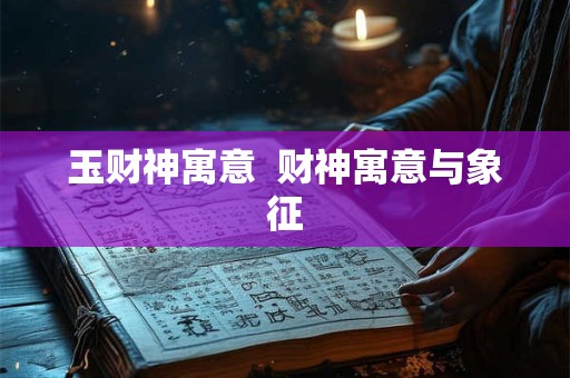 玉财神寓意  财神寓意与象征