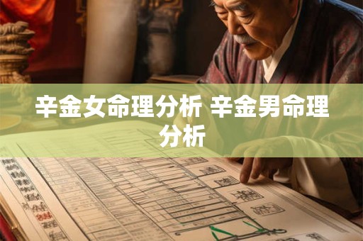 辛金女命理分析 辛金男命理分析